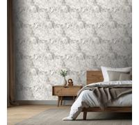 Grey Stone Effect Wallpaper Rustic Textured Gold Metallic