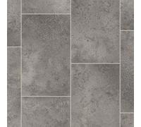 Grey Stone Tile Effect 2.8mm Non Slip Vinyl Flooring -2mX2m Vinyl Flooring UK Grey One Size