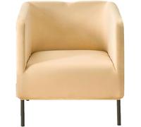 Grey Stretch Square Club Chair Slipcovers - Modern Solid Color, Removable & Washable Tub Covers, Durable Armchair Protectors For Single Sofa Seats Cream Color Large