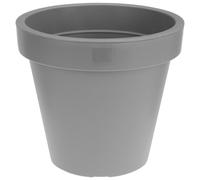 (Grey) Strong Round Plastic Irrigation System Plant Pots