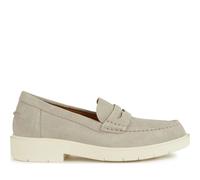 Grey Suede Loafers- female- Geox- Loafers- Gray- 7 UK- Shoes 7 UK