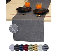 Grey Table Runner 36 inch, Gray Dresser Scarf, Waterproof Coffee Table Runner, Outdoor Short Small Dining Table Runners, Decor for Fiesta, Dinner Parties, Wedding, Thanksgiving, Halloween, Christmas