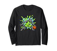Grey TIGERED Basketball CAT Crazy Crossover Long Sleeve T-Shirt