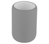 URBNLIVING 3pcs Ceramic Matt Colour Matching Bathroom Dispenser Tumbler Toilet Brush Set (Grey, Toothbrush Tumbler)