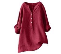 Grey Tops for Women UK Womens White Blouse Pack Thank You Gifts Club Loose Button Down Blouse Tops Stand Solid Sleeve Collar Long Casual Women Shirt Women's Blouse Womens Clothing Sale Clearance UK