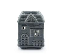 Grey Townhouse Oil Burner - Charming Miniature Architectural Diffuser