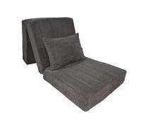 (Grey) Tri Folding Z Bed Mattress Pad & Matching Pillow