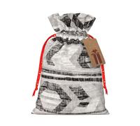 Grey Tribal Print Drawstring Bags,Snack Bags,Storage Bags For Gift Wrapping,Party Decorations