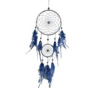 Grey Twin Ring Boho Macrame Dream Catchers For Bedroom, Adult Boho Wall Hanging Dreamcatcher For Boys Girls, Woven Feathers Tassels Hanging Ornament Blessing Gifts,With Light