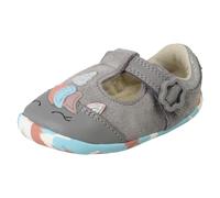 (Grey, UK 2 Infant) Girls Clarks Pre Walking T-Bar Shoes Roamer Myth - G Fit
