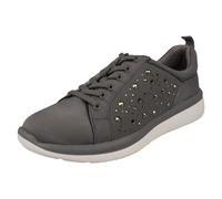 (Grey, UK 5.5) Ladies CLOUDSTEPPERS By Clarks Jewel Embellished Detailed Trainers - Ezera Ave