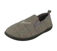 (Grey, UK 7) Mens Padders Stag Detailed Slipper Huntsman