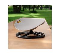 (Grey) UK Plastic Rotating Sensory Chair with Oval Egg Shell Design, Upgraded Non-Slip Base, Office , Training Rehabilitation Equipment