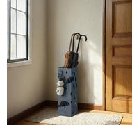Grey Umbrella Stand Holder with Hooks