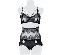 Grey Velvet 2-Part Lace Bra Set Underwear black L