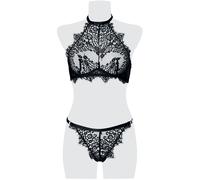 Grey Velvet 2-Part Lace Cami Set Underwear black L