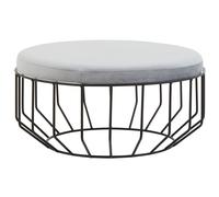 Grey Velvet Cage Stool With Round Seat, Kitchen Counter Perch, Minimalist Home Bar Seat, Urban Velvet Stool Interiors by Premier Grey One Size