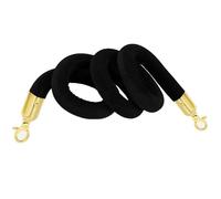 Grey Velvet Crowd Control Rope with Silver Clasps - 11ft Queue Barrier for Theaters, Events & Grand Openings - Customizable Rope for Stanchion Posts