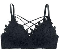 Grey Velvet Lace Bra Bra black XS