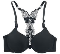 Grey Velvet Racerback Bra Bra black M