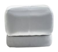 Grey Velvet Stool, Plush Round Velvet Seat on Gold Metal Legs, Compact Ottoman Footstool for Living Room Premier Housewares Grey One Size