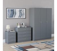 (Grey) Vida Designs Riano 3 Piece Bedroom Set 12