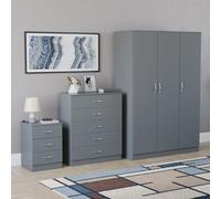 (Grey) Vida Designs Riano 3 Piece Bedroom Set 13
