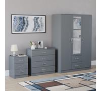 (Grey) Vida Designs Riano 3 Piece Bedroom Set 18