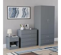 (Grey) Vida Designs Riano 3 Piece Bedroom Set 2
