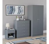 (Grey) Vida Designs Riano 3 Piece Bedroom Set 20