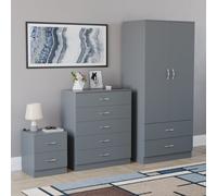 (Grey) Vida Designs Riano 3 Piece Bedroom Set 5