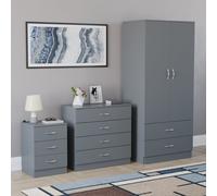 (Grey) Vida Designs Riano 3 Piece Bedroom Set 6