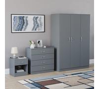 (Grey) Vida Designs Riano 3 Piece Bedroom Set 8