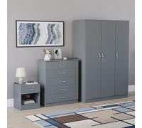 (Grey) Vida Designs Riano 3 Piece Bedroom Set 9