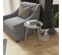 (Grey) Vida Designs Round Side End Coffee Bedside Table