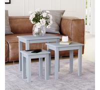 (Grey) Vida Designs Yorkshire Nest of 3 Wooden Tables