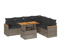 Garden Furniture Sofa Garden Set Lounge Seating Group 7-Piece Poly Rattan vidaXL