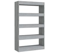 Vidaxl Book Cabinet/Room Divider Grey Sonoma 80X30X135 Cm Engineered Wood, Grey