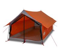 Camping Tent 2-Person Grey and Orange Waterproof