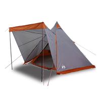 (grey) vidaXL Family Tent Tipi 6-Person Camping Lightweight Tent Dome Tent Waterproof