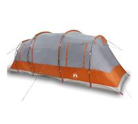 (grey) vidaXL Family Tent Tunnel 6-Person Camping Tent Lightweight Tent Waterproof