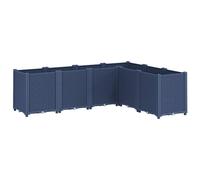 (grey) vidaXL Garden Planter Outdoor Flower Pot Patio Herb Planter Pot Flower Box PP
