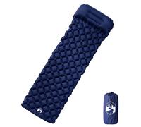 (grey) vidaXL Inflating Camping Mattress with Integrated Pillow Outdoor Sleeping Mat
