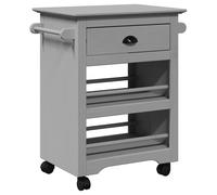 (grey) vidaXL Kitchen Trolley BODO White 67.5x45x80 cm vegetable trolley trolley