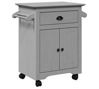 (grey) vidaXL Kitchen Trolley Rolling Cart Serving Trolley Bar Cart Serving Trolley