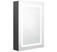 (grey) vidaXL LED Bathroom Mirror Cabinet Washroom Wall Cabinet Storage Vanity Unit
