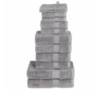(grey) vidaXL Premium Towel Set 12 Piece Shower Towel Bath Towel 600 gsm 100% Cotton