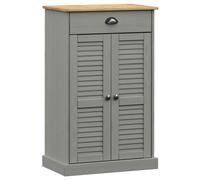 (grey) vidaXL Shoe Cabinet Shoe Storage Shoe Rack Shoe Cupboard VIGO Solid Wood Pine