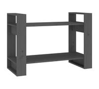 (grey) vidaXL Solid Wood Pine Book Cabinet/Room Divider Bookcase Rack Multi Colours