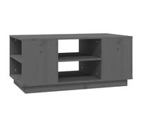 Vidaxl Coffee Table Grey 90X49X40.5 Cm Solid Wood Pine, Grey